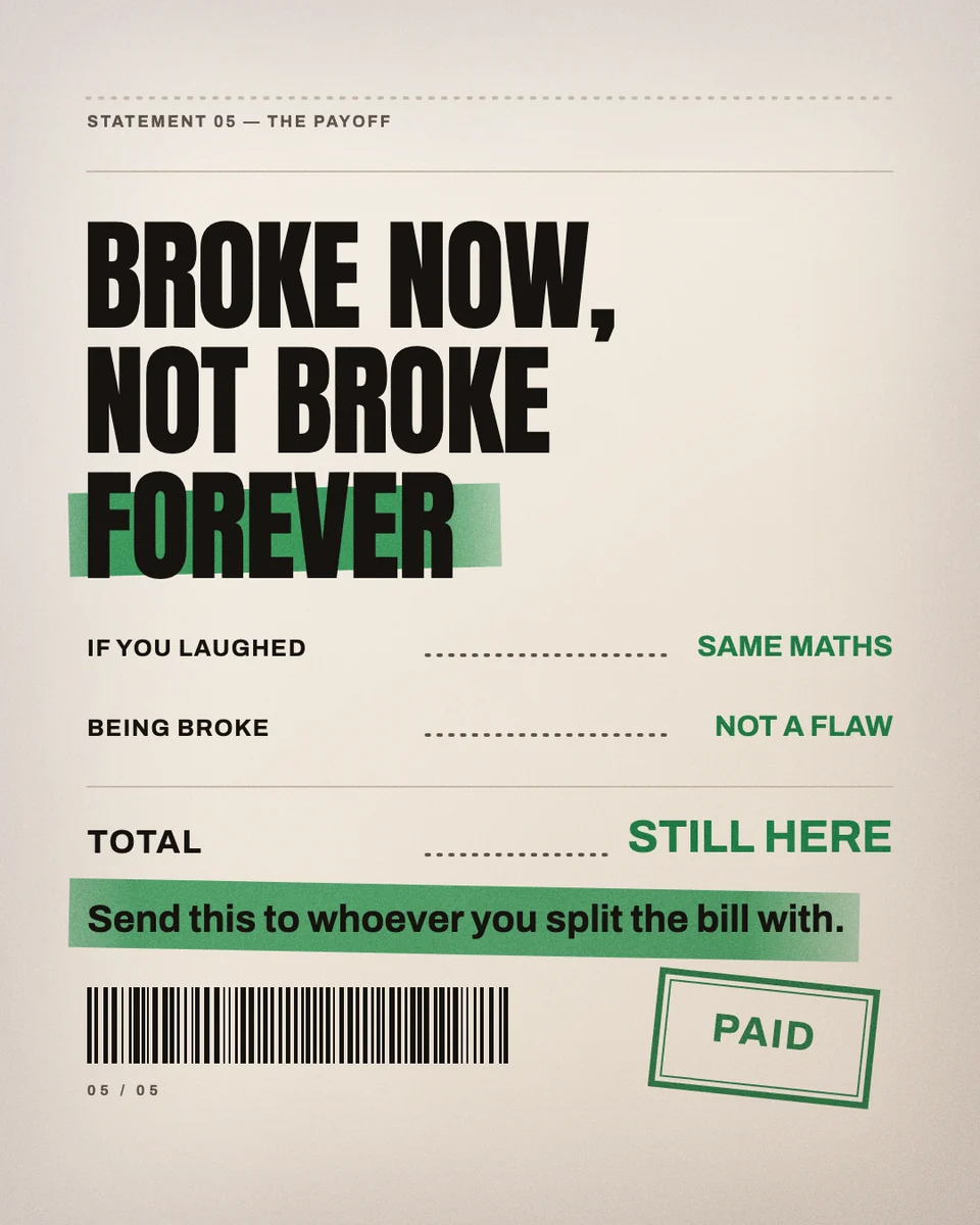 Board 5: Broke now, not broke forever.